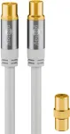 goobay TV antenos kabelis 135 dB baltas 2 m - 4x ekranuotas