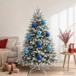 Kalėdinių rutulių rinkinys XXL 4 vnt. Mėlyna &Oslash; 20 cm Plastmasė