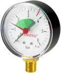 Diamond Techninis manometras sriegis 1/4" Apatinis 0-6 bar. &Oslash; 63mm