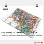 Wowdecor rinkinys su skaičiuotu kryželiu suaugusiems ir vaikams Klevo lapas 11ct atspausdintas Diy Dmc rankų darbo lengvas pradedantiesiems Miestas