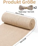 Džiuto stalo takelio rulonas 30 cm x 10 m, 100% džiuto takelis gali būti kerpamas su 20 m džiuto virve stalui, vestuvių dekorui, sodybos vakarėliui, komunijai, kaimi&scaron;kam stalo papuo&scaron;imui, "pasidaryk pats"