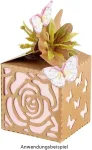 Ideen mit Herz Trafaretas i&scaron;kirpimui, sulankstoma dėžutė 2, 16,3 cm x 11 cm, tinka standartinėms i&scaron;kirtimo ma&scaron;inoms, skirtas dovanų dėžučių, dėžučių, valentino dienos, motinos dienos, gimtadienio, kalėdų, suvenyrų kūrimui