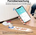 I&scaron;manusis nuotėkio detektorius, Wifi vandens detektorius, vandens jutiklio aliarmo potvynio detektorius su programėlės prane&scaron;imu ir 100db akustiniu aliarmu, vandens aliarmas maitinamas baterijomis (baterijos įtrauktos)