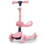 Trijų ratų paspirtukas vaikams su Led ratais Scooter Milly Mally Fuzzy Rožinė