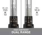 Tekson Tekton 1/4 colio dvikryptis spragilinis dinamometrinis raktas (10&ndash;150 in.-lb./1,1&ndash;16,9 Nm) | Trq21101