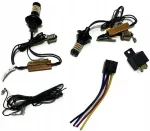 Led dienos žibintai su posūkio signalais 96smd py21w