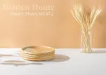 Henten Home keraminės desertinės lėk&scaron;tės, pusryčių lėk&scaron;tės, 20 cm, 4 asmenims, mažos lėk&scaron;tės salotoms, desertui, indai, desertinių lėk&scaron;čių rinkinys, skirtas plauti indaplovėje ir naudoti mikrobangų krosnelėje