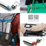 Gc 3 x ki&scaron;eninė peleninė mini lazdelės formos puodelis su karabinu, suderinama su iqos iluma prime terea ir heets lazdelėmis, žolelių dėžutė, 3 dalių rinkinys, sidabrinė/juoda