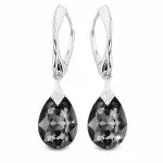 Diamond Sky Jewelry Sidabriniai auskarai &bdquo;Moon Shine (Sidabrinis Night)&ldquo; i&scaron; 925 prabos sidabro su Swarovski kristalais