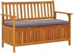 Sodo suoliukas-daiktadėžė, 120cm, akacijos medienos masyvas