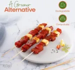 Foogo Žalias 250 bambukiniai ie&scaron;meliai, sertifikuoti pagal fsc, tvirti, ekologi&scaron;ki 20 cm ie&scaron;meliai bbq ir kebabams, vaisių smeigtukai, kokteilių smeigtukai stovyklavimui, vakarėliams ir vestuvėms