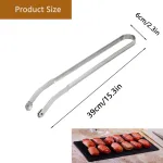 Homefantasy 2 dalių bbq de&scaron;relių vartymo žnyplės, nerūdijančio plieno bbq de&scaron;relių žnyplės su ratukais, nerūdijančio plieno bbq žnyplės, virtuvinės žnyplės, lengvos virtuvinės žnyplės kepimui ant grotelių