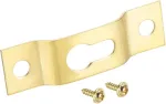 Sourcing map skylės formos pakabinimo plok&scaron;telė 40 mm x 11 mm rėmo kabliukas su varžtais auksinės spalvos 50 vnt.