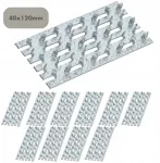 Daugkartinis paketas 10x Stalco dantyta montavimo plok&scaron;telė staliaus jungtis 40x120