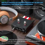 Fosi Audio Box X4 hifi phono lempinis prie&scaron;stiprintuvas, hifi lempinis prie&scaron;stiprintuvas ausinėms, jan 5654w vakuuminės lempos mm patefonui, stereo garso stiprinimas phono audiofilams