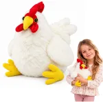 Lean Toys Pliu&scaron;inis žaislas vi&scaron;ta, baltas, 30 &times; 20 &times; 12 cm