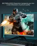 Ivanky Displayport 1.4 kabelis 1m, 8k@60hz, 4k@144hz, juodas