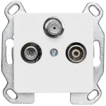 Hager Anteninis Rtv galinis trigubas lizdas Optima, baltas, 12035302