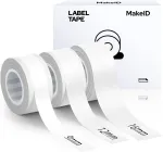 Makeid etiketės juosta, suderinama su L1 / Q1 / E1, lipnus plastikas, kaip etiketės juosta 1 x 16 mm balta + 1 x 12 mm balta + 1 x 9 mm balta