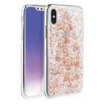 UNIQ dėklas Lumence Clear Apple iPhone Xs Max rožinio aukso spalvos