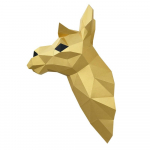 Beldizart WIZARDI 3D popieriaus maketai Lama (auksinis) PP-1LAM-GLD
