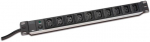 Assmann Electronic DIGITUS 19 colių i&scaron;ėjimo juostelė 10x juodas 10A 2500W Alu profilio apsauga nuo perkrovos C14 ki&scaron;tukas