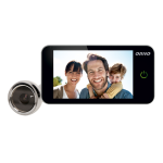 Orno Elektroninis durelių vaizdo ie&scaron;kiklis 4 colių, plataus kampo objektyvas, maitinamas baterijomis, sidabrinis