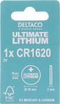 Elementas DELTACO Ultimate Lithium 3V, CR1620, 1 vnt. pakuotė / ULT-CR1620-1P