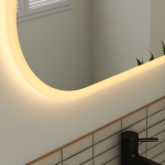 Mirrorsled Skaidrus veidrodis su LED priekiniu ap&scaron;vietimu 600x1000 (30mm) piliulė