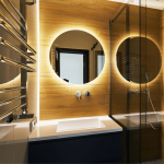 Mirrorsled Skaidrus veidrodis su LED galiniu ap&scaron;vietimu D700 + mygtuku