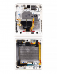 Dėklas LCD ekranas + jutiklinis blokas &bdquo;Samsung F711B Galaxy Z Flip 3 5G Kreminis&ldquo; (pakeitimų paketas)