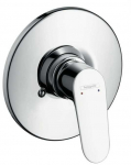 Hansgrohe &bdquo;Focus&ldquo; du&scaron;o mai&scaron;ytuvo vir&scaron;tinkinė dalis, apvalios formos, chromuota