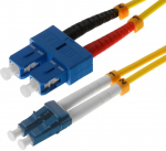 Verschiedene helos LWL Patchkabel LC/SC Duplex 9/125&micro;m OS2 gelb 2,0m