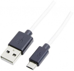 LogiLink micro USB 1.8m balta ir/juoda