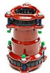 Gf Georg Fischer Kobling raudona. 315-356x267-310 mm - greitas sujungimas. A4-EPDM. MultiJoint 3107+