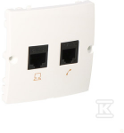 Kontakt Simon GN.KOMP.RJ45 K.5E+RJ12 Baltas BASIC