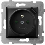 Ospel Vieno lizdo Ospel Aria GP-1UZPUSB / m / 33 su įžeminimu su įžeminimu, su USB įkrovikliu 2.1A metalinis