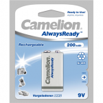 Camelion | 9V/6HR61 | 200 mAh | &bdquo;AlwaysReady&ldquo; įkraunamos baterijos Ni-MH | 1 vnt.