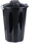 Plastikinė &scaron;iuk&scaron;lių dėžė, juoda, 40 litrų