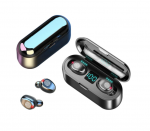 Belaidės ausinės BT TWS, juodos