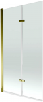 Vonios sienelė Mexen Castor II, Gold/skaidrus stiklas, 100 x 150 cm