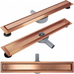 REA Neox pro Linear Drain Brushed Copper 80