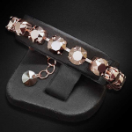 Diamond Sky Jewelry Apyrankė moterims DiamondSky &bdquo;Classic II (Rose Gold)&ldquo; su Swarovski karoliukais