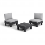 Lauko baldų komplektas Keter Sodo baldų komplektas Elements Balcony Set pilka &scaron;viesiai pilka