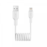 Puro 12W USB-A - Lightning Spiral kabelis 1m - baltos spalvos