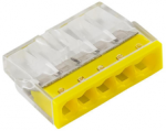 Pawbol E.4183T Greito prijungimo jungtis 2,5 mm2, 5 kontaktų, geltona, E.4183T /100 vnt./
