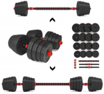 Tomaz Sport Keičiamo Svorio Hantelių ir &Scaron;tangos Komplektas, 30 kg