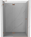 Du&scaron;o durys Mexen Lunar, kairinės, 130 cm, transparent/brushed copper