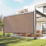 VEVOR Rudos spalvos 90% saulės uždanga kiemui