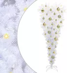 Dirbtinė Kalėdų eglutė su 150 LED Balta 120 cm PVC ir Plienas
